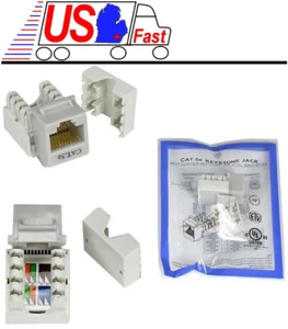 Cat5e RJ45 Keystone Netzwerk/Ethernet 10/100/1000 Klinke/Port 110 Punch Down {GRAU - Bild 1 von 1