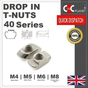 Martillo de tuerca en T serie 40 M4 M5 M6 M8 ranura de perfil de extrusión de aluminio 8 mm - Imagen 1 de 9