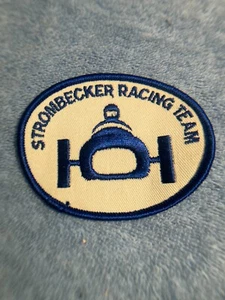 VINTAGE ca. 1960er STROMBECK SLOT CARS RENNTEAM BESTICKTER AUFNÄHER SELTEN - Bild 1 von 4