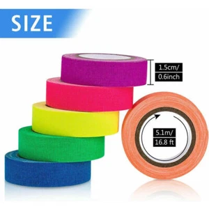 Neon Cloth Gaffer Tape Fluorescent UV Blacklight Glow in The Dark Party Props - Picture 1 of 8