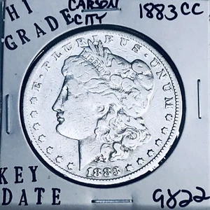 1883 CC MORGAN SILBER-DOLLAR HOHE QUALITÄT ECHTE US-PRÄGEANSTALT SELTENE SCHLÜSSELMÜNZE 9822 - Bild 1 von 3