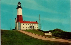 Postcard Montauk New York Montauk Point Lighthouse Completed 1795 Vintage UNP - Picture 1 of 2