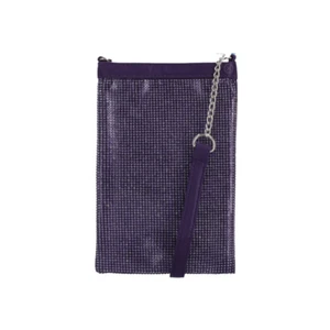 Jessica McClintock Purse Gena Clutch Rhinestone Embellished Amethyst Bag - Picture 1 of 7
