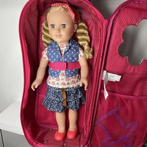 My Life 18" Doll Rolling Carrier Case Travel Bag With OG Doll Fit American Doll - Picture 1 of 7