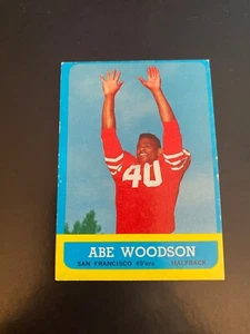 1963 TOPPS FOOTBALL #141 ABE WOODSON!! SPEDIZIONE 1€!! - Foto 1 di 2