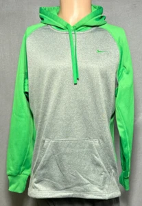 Nike Therma FIT Men's Training Pullover Hoodie Grey Green Large Embroidered logo - Picture 1 of 10