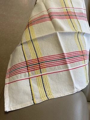 4 serviettes de table vintage toile épaisse lin/coton - Photo 1/4