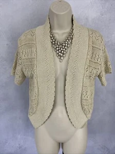 Bolero Whisper Damas Crochet Fiesta Noche Cóctel Ocasión Especial Talla UK 14 - Imagen 1 de 15
