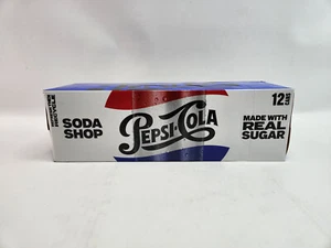 12 Pack Pepsi Real Sugar Soda - New - 12oz Cans - Picture 1 of 9