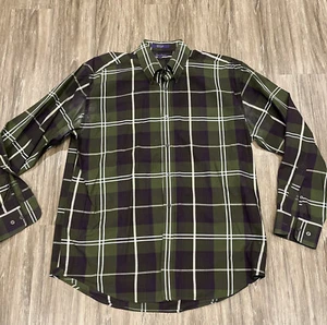 Alan Flusser Long Sleeve Button up Dress Shirt Men's L Cotton EUC - Picture 1 of 3
