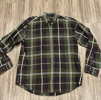 Camisa de vestir Alan River manga larga abotonada para hombre L algodón usada en excelente estado Foto 1 de 3