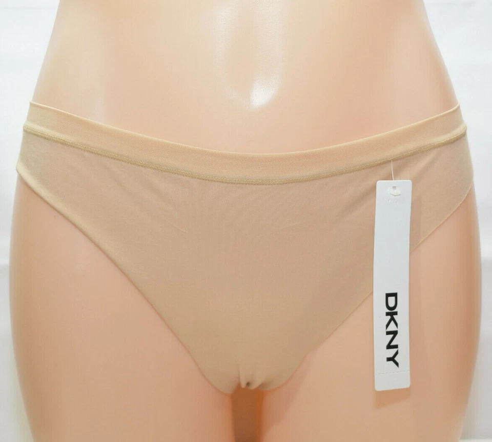DKNY Intimates Cotton No VPL Thong Skinny Dip MED 裸色 米黄色 — 第 1/1 张图片