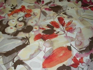 10 YDS REGAL FAUX SUEDE JOY MODERN FLORAL WATERCOLOR UPHOLSTERY FABRIC FOR LESS~ - Picture 1 of 5