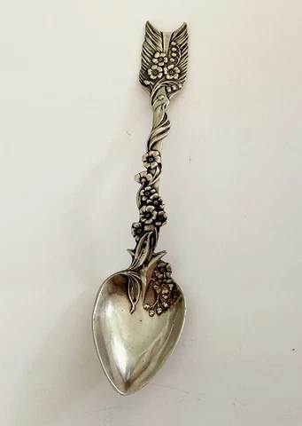 Antique Art Nouveau Sterling Shiebler Small Fancy Spoon Cover