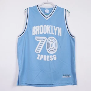 Vintage 90s Brooklyn Express 70 Jersey Mens L Blue Original Athletic Design E461 - Picture 1 of 4