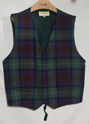 Colete xadrez James Pringle Weavers of Inverness Scotland lã Wmns Reino Unido 20/EUA 16 - Imagem 1 de 4