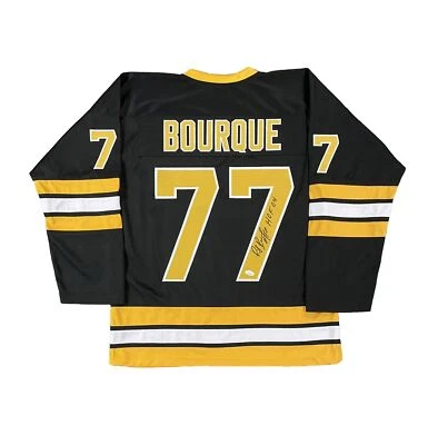 Ray Bourque “HOF 04” Black Boston Bruins #77 Signed Custom XL Jersey JSA - Image 1 of 4