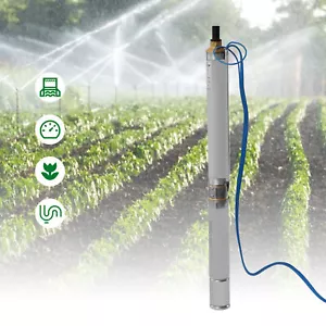 0,75 PS 16 GPM Tauchpumpe Edelstahl Tiefbrunnen Wasserpumpe mit Schaltkasten 110 V - Bild 1 von 10