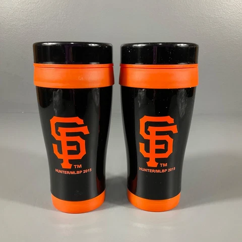 San Francisco Giants MLB Baseball Stainless Steel Tumbler Black Sport - LOT OF 2 Cover