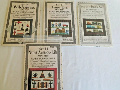 U PICK Choice Eileen's Design PAPER PIECING foundations QUILT PATTERN farm truck - Image 1 of 4