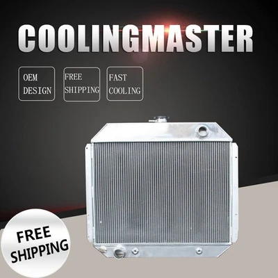 Fit 70-79 Ford F Series Bronco Ranger F-100 150 250 350 V8 AT Aluminum Radiator - Image 1 of 4