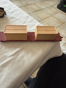 Coche plano escala HO Roundhouse Santa Fe ATSF 60' 95388 kadees/metales - Imagen 1 de 8