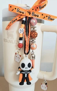 Jack Skellington NBC Dangle Straw Charm Stanley compatible Artisan USA 2051 - Picture 1 of 3