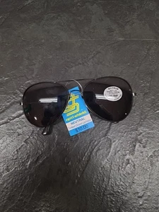 Vintage opti-shield Aviation Style Impact Resistant Glass Lens Sunglasses ~ NEW - Picture 1 of 11