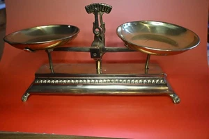 Vintage Brass Balance Scale Plant Stand Heavy soild - Picture 1 of 12