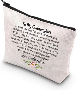 Bolsa de Maquillaje de Madrina Regalo de Madrina Madrina Bautizo Regalo - Imagen 1 de 12