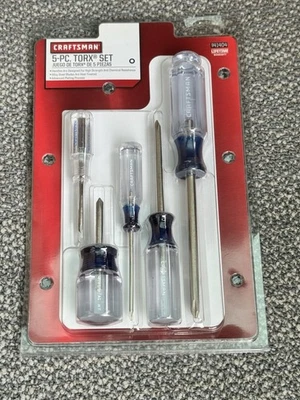 NOS Craftsman 5 Pc Screwdriver Set 47139 Brand New Made In USA (Wrong Tag Error) - Image 1 of 4