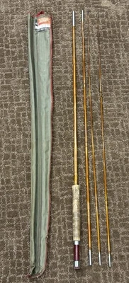 Antique VTG South Bend No 47 Fly Fishing Rod Pole 9’ Length With 2 Tips, Bag - Image 1 of 4