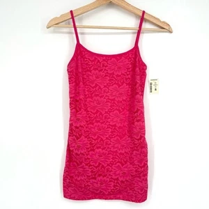 New Aeropostale Pink Favorite Lace Cami Top Stretchy Spaghetti Strap Small - Picture 1 of 8
