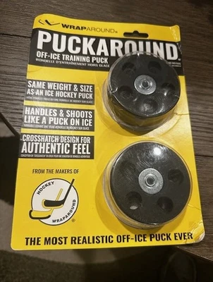 Puckaround Disco de entrenamiento sobre hielo (2 discos por paquete) - Ayuda de entrenamiento de hockey Foto 1 de 2