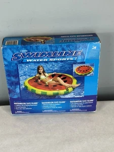 NEU Vintage Swimline Wassermelone Insel aufblasbares Floß Strand Liege Pool 60" - Bild 1 von 3
