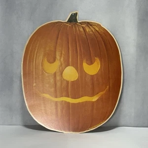 Vintage 1983 Hallmark Stores Halloween Decor Die Cut Out Decoration Pumpkin - Picture 1 of 4