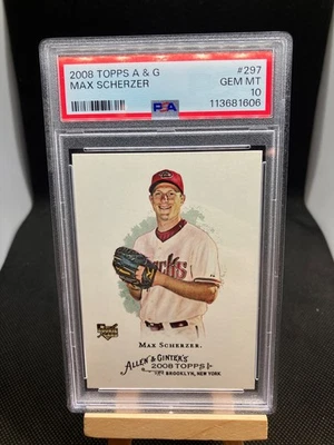 Max Scherzer 2008 Topps Allen & Ginter ROOKIE CARD RC #297 PSA 10 👀🐍⚾️🔥 - Image 1 of 2