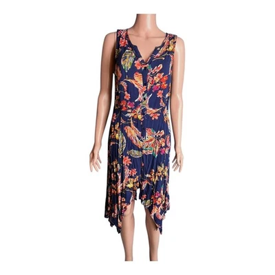 Mlle. Vestido Gabrielle Mediano Sin Mangas Alto Bajo Calce Y Acampanado Floral Boho Hada  Foto 1 de 4