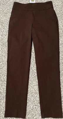 NEW RUBY RD. Brown Espresso Slimming Pants Stretch Women Size 6 - Image 1 of 4