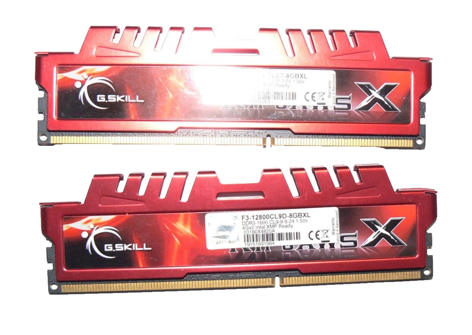 G.SKILL Ripjaws X DDR3 8GB (2x4GB) 1600MHz PC3-12800 Desktop RAM – F3-12800CL9D- - Image 1 of 2