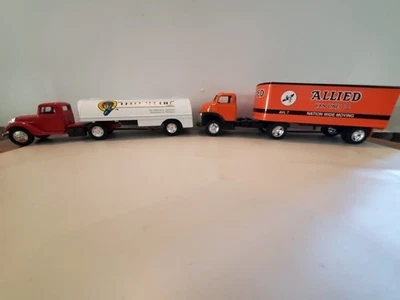 Vintage Ertl 1950 Chevy Allied Van Lines 1937 Ford Tanker 1:43 Diecast Banks 35 - Image 1 of 4