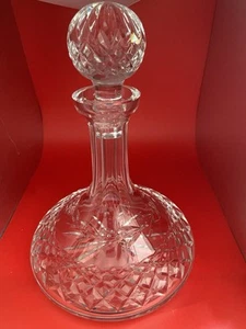 VINTAGE WATERFORD CRYSTAL SHIPS DECANTER WITH FACETED BALL STOPPER - Picture 1 of 6