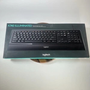 Logitech Illuminated Keyboard Wired USB K740 Y-UY95 Tested and Working READ DESC - Picture 1 of 21