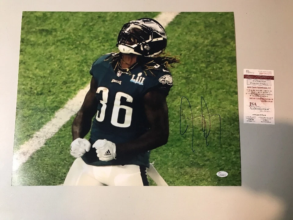 Jay Ajayi Autograph Signed Eagles Super Bowl LII 16x20 Photo JSA - Image 1 of 4