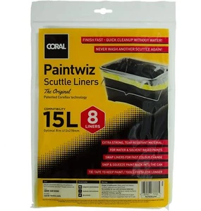Coral 15L Polyurethane Double Welded Seam Paint Scuttle Liners 8 Piece Pack - Picture 1 of 12
