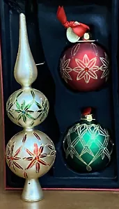 Waterford North Pole Collect Holiday Heirlooms 10” Tree Topper & 2 Ornaments NIB - Picture 1 of 11