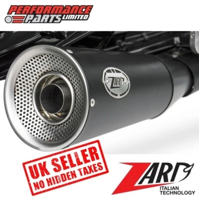 Moto Guzzi V9 Bobber 2017 Zard Big Black Stainless SlipOn Race Exhaust Silencers - Image 1 of 4