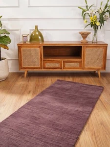 Eco-Friendly Hand Knotted Loom Wool Area Rug Solid Purple BBH Homes BBL00111L002 - Picture 1 of 187