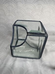 stained glass trinket box vintage antique