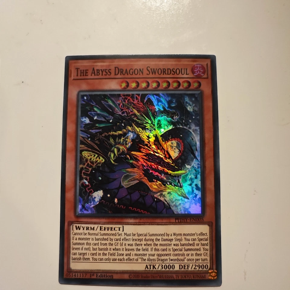 YuGiOh The Abyss Dragon Swordsoul PHHY-EN005 Super Rare Neu 1st.  - Bild 1 von 1